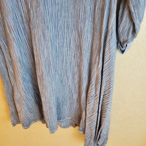 Soft Surroundings Asymmetrical Gauze Cowl Neck Tunic Sweater Baby Blue - Picture 7 of 7